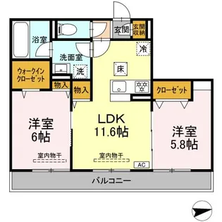 プランドール湘南【1階】の間取り