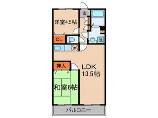 ベルテ千年【2階】の間取り