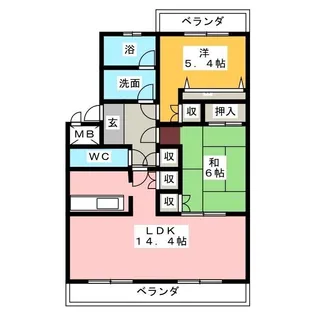 ブルーベル【1階】の間取り