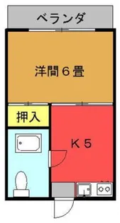 琉大北口前アパート【2階】の間取り