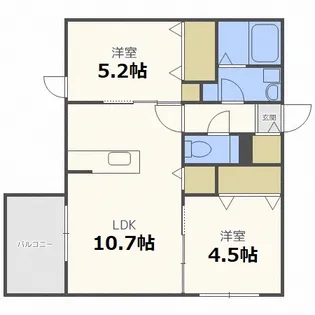 ルポール本通【3階】の間取り