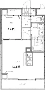 寺家駅前レジデンスICZ【3階】の間取り
