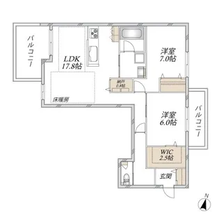 仮)下倉田町メゾン【2階】の間取り