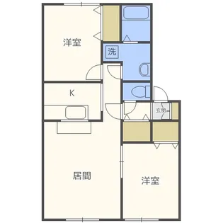 ハイセレールミント【1階】の間取り