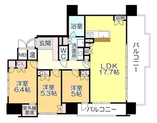 グランドオーク久留米大手町【5階】の間取り