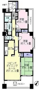 ライフヴィラ逗子【3階】の間取り