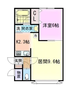 ファミリーテイズB【1階】の間取り