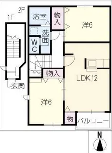 クァイエットメゾン天王【2階】の間取り