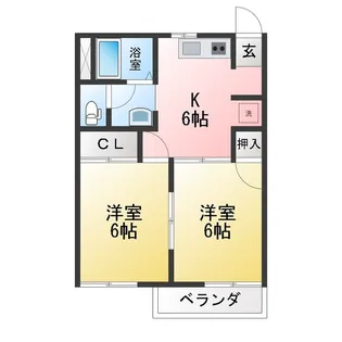 パークヒル春木台 A棟【2階】の間取り