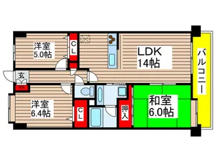 レジデンス幕張アリーナシティ【8階】の間取り