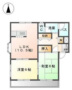 サンレジデンス江西【1階】の間取り