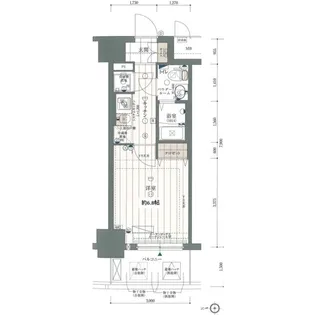 レジュールアッシュ大阪城ノルド【7階】の間取り