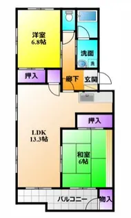 プレステージ高丘【3階】の間取り