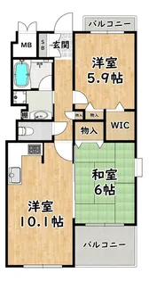 アリュレ御幣島【2階】の間取り