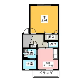 ウイングヒルE棟【2階】の間取り