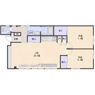 K・N APARTMENT【5階】の間取り