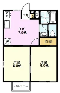 ハイツ桔梗【2階】の間取り