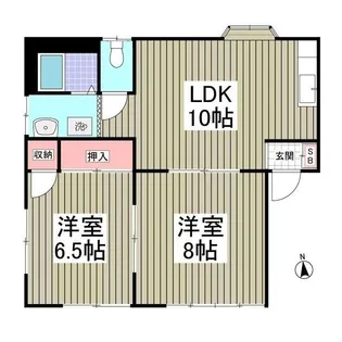 メゾンメヌエット【1階】の間取り