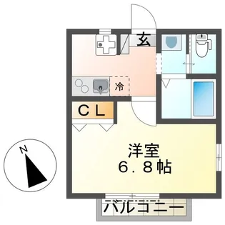 リバーサイドハイム【2階】の間取り