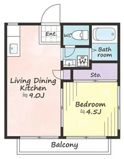 ウッドバレーB【2階】の間取り