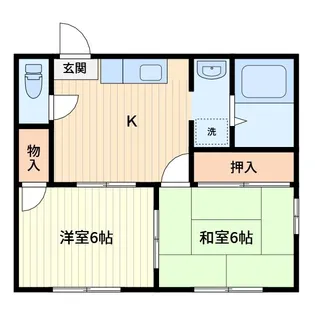 メゾン南前川B【1階】の間取り