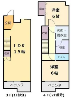 桜通りハイツ【3階】の間取り