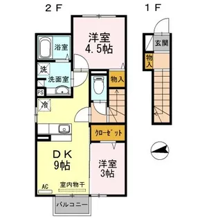 プランドール【2階】の間取り
