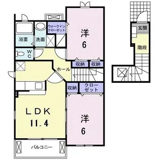 ジュネスメゾン【2階】の間取り