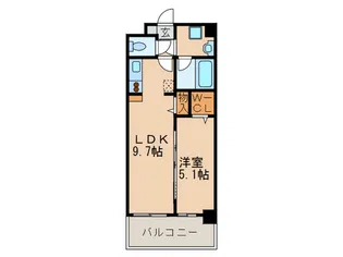 アジリア大濠ウェスト【3階】の間取り