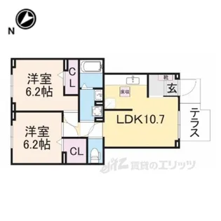 ラビットレジデンス【1階】の間取り