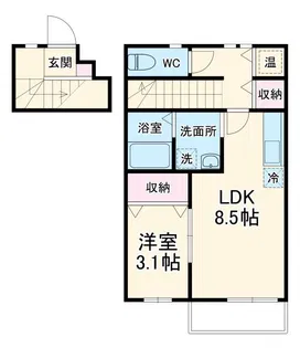 ステラコート市ヶ洞 C【2階】の間取り