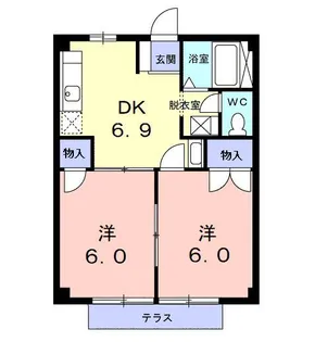 ニューシティ一森 II【1階】の間取り
