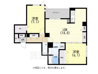シャーメゾンガーデンズアクア【2階】の間取り