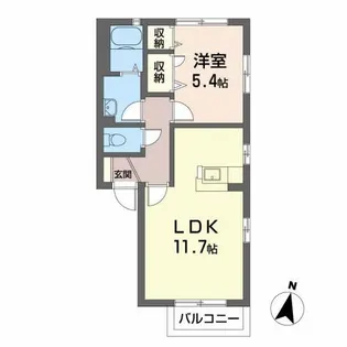 ノースウィング III【1階】の間取り