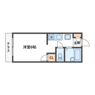 コーポ荻野【1階】の間取り