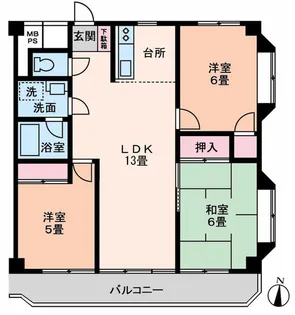 クレードルみた【2階】の間取り
