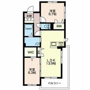 ベルクルー I【2階】の間取り