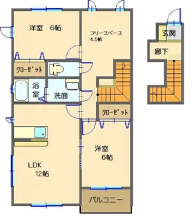 ピュールネージュA【2階】の間取り