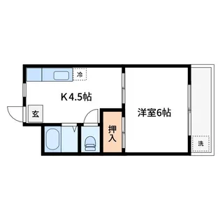 第2コーポマキ【1階】の間取り