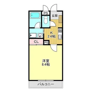 グランメール千本 A棟【2階】の間取り