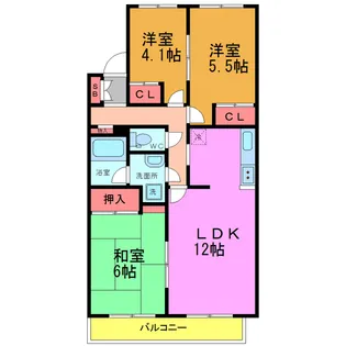 シャルマンカルチェ【3階】の間取り
