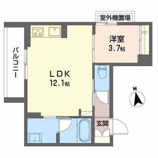 KIコーポレーション玉姓町【3階】の間取り