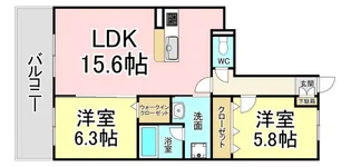 CLAIRひびきの一番館【2階】の間取り
