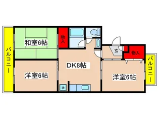 サンパ-ク平尾8【3階】の間取り