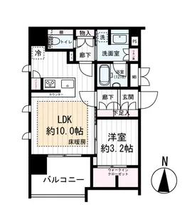 クレアホームズフラン本町橋【3階】の間取り