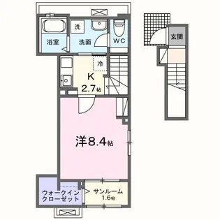 ソレアード ヴィラ【2階】の間取り