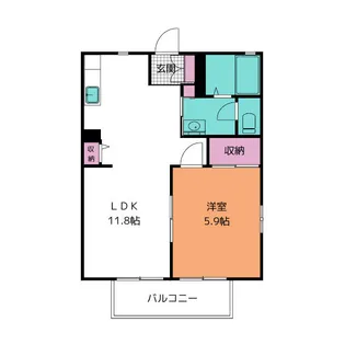 フォーデイズ A【1階】の間取り