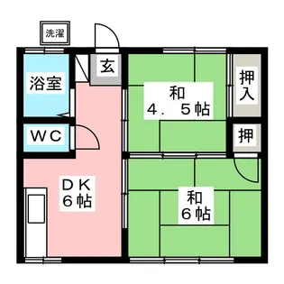高原アパート【2階】の間取り