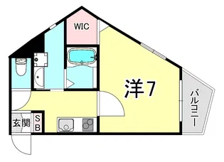 シェルト垂水【6階】の間取り