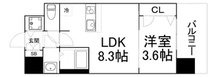 スワンズシティ大阪エスクレア【11階】の間取り